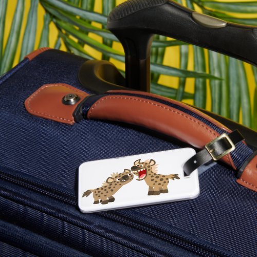Cute Big_Teethed Cartoon Hyenas Luggage Tag