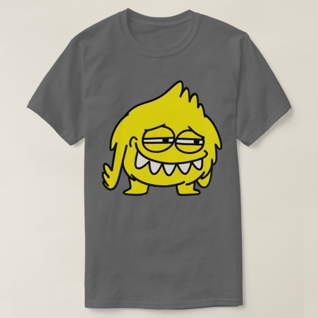 Cute Big th Doubting Yellow Monster 2 T-Shirt (Design Front)