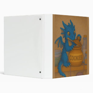 Cute bigeye baby blue storm dragon cookies fantasy 3 ring binder