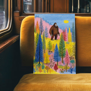 Cute Bigfoot Cryptid Creature Poster Art