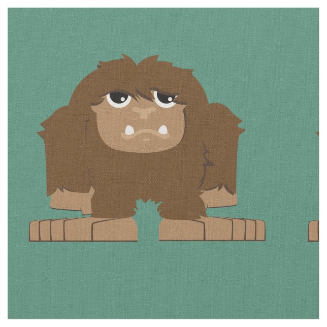 Cute Bigfoot Fabric (Close Up)