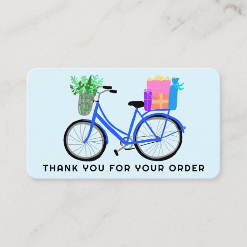 Cute Bike Gifts Customer Order Thank You QR Code  Business Card
