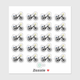Cute Bike with Cake Birthday Reminder Planner Sticker