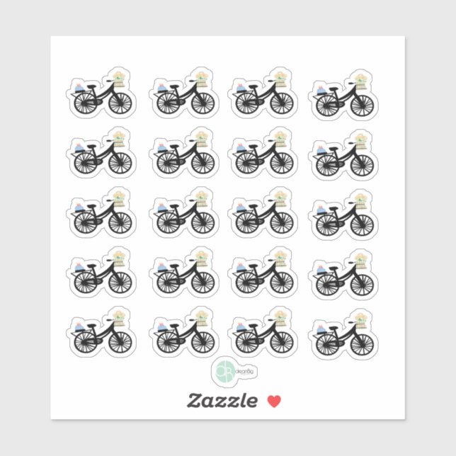 Cute Bike with Cake Birthday Reminder Planner Sticker (Sheet)
