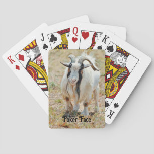Cute Billy Goat Poker Face Playing Cards