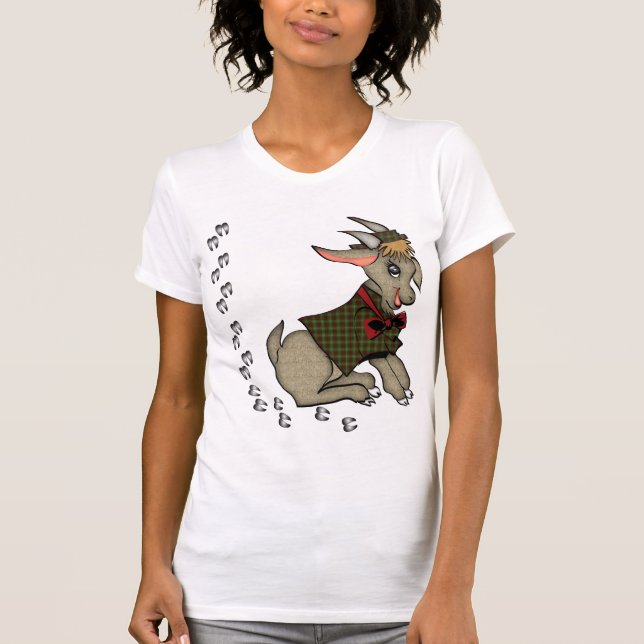 Cute Billy Goat with Bowtie T-Shirt (Front)