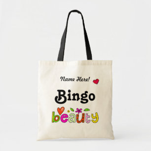 Cute Bingo Beauty Custom Bingo Players Tote Bag