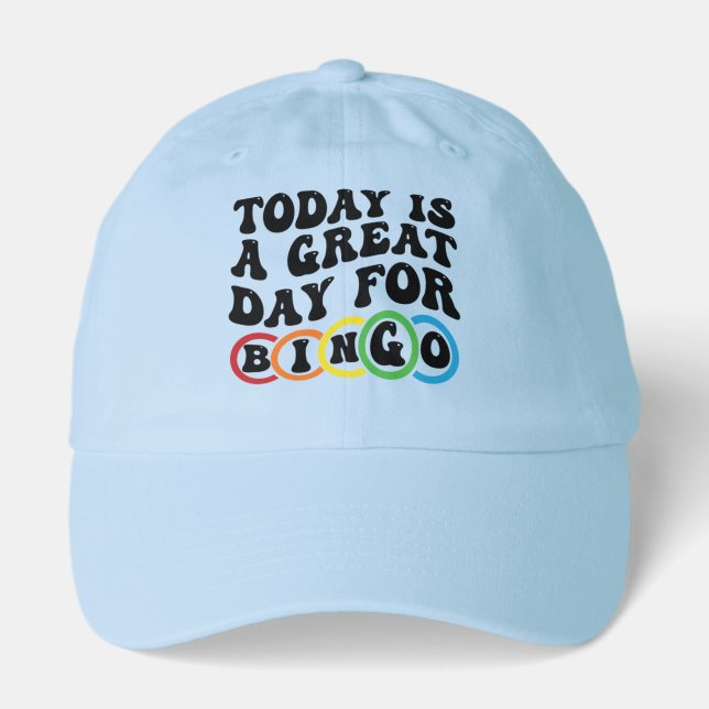 Cute Bingo day word art  Hat (Front)