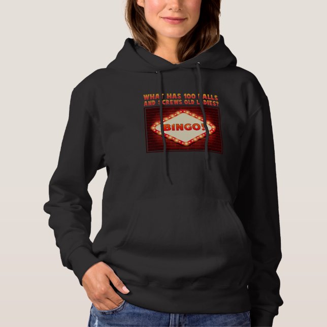 Cute Bingo Design For Casino Game Bingo Lover 2 Hoodie (Front)