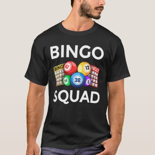 Cute Bingo Designs For Men Women Bingo Lovers Play T_Shirt
