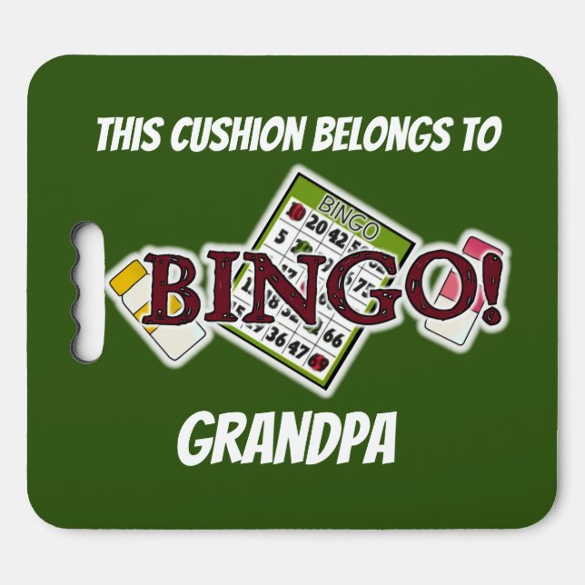Cute Bingo Gambling Seat Cushion (Front Horizontal)