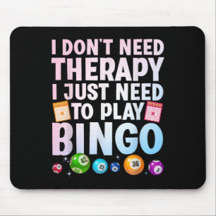 Cute Bingo Novelty For Men Women Bingo Lover Bingo Mouse Pad