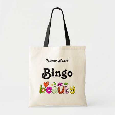 Cute Bingo Personalize Name Prize Player Bag