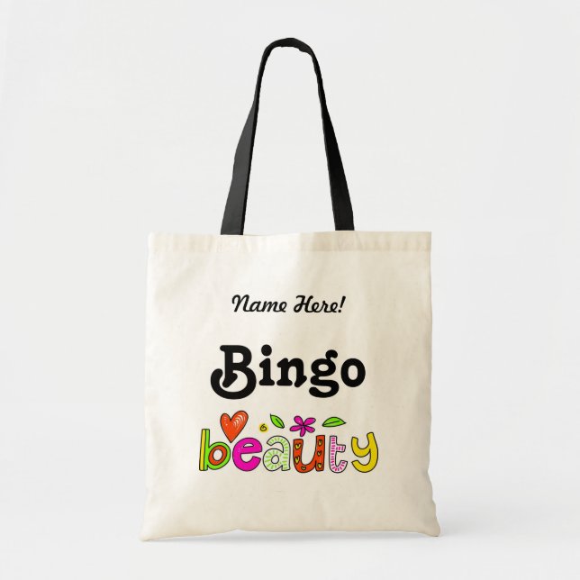 Cute Bingo Personalize Name Prize Player Bag (Front)