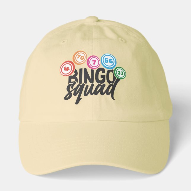 Cute Bingo squad word art  Hat (Front)
