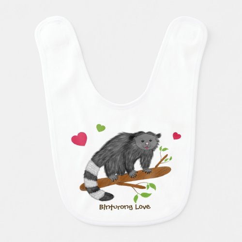 Cute Binturong Love Baby Bib