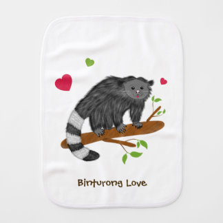 Cute Binturong Love Baby Burp Cloth