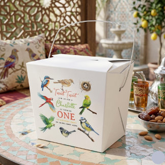 Cute Bird 1st Birthday | Sweet Baby Bird Party Favor Boxes