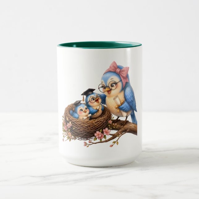 Cute Bird Accent Mug (Center)