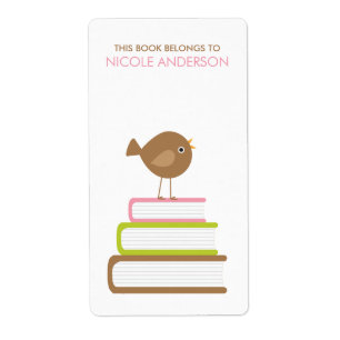 Cute Bird Bookplates Labels