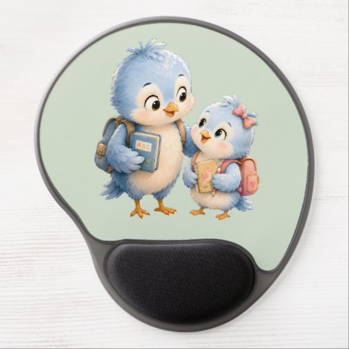 Cute Bird Brother Gel Wrist Rest Mouse Pad