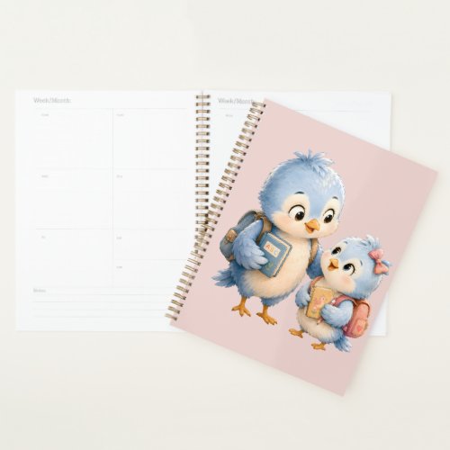Cute Bird Brother Sister Daily Life Planner