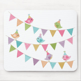 Cute Bird Bunting Mouse Pad