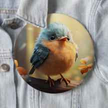 Cute bird button