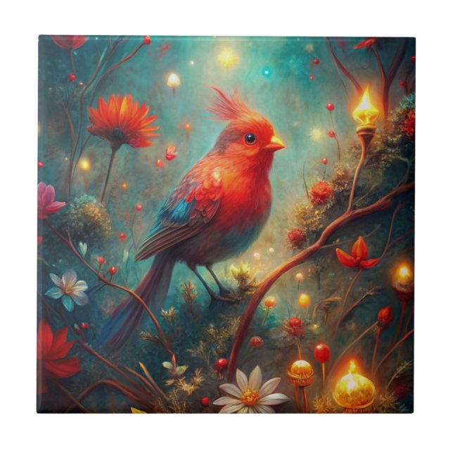 Cute Bird Ceramic Tile (Front)