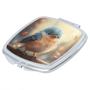 Cute bird compact mirror
