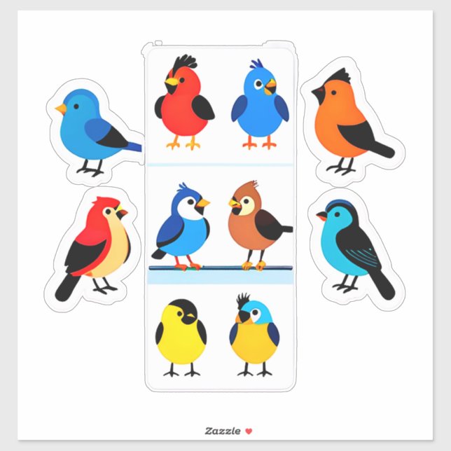 Cute Bird Designs for Planner & Gifts Sticker (Sheet)