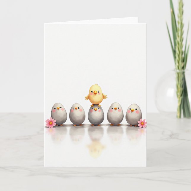 Cute Bird Family Friend Card (Front)