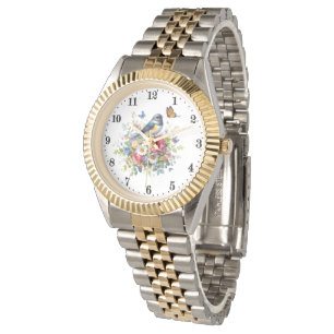 Cute bird flower butterfly watch