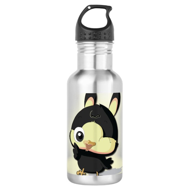 Cute Bird Funny Cartoon Character Kawaii Bottle (Front)