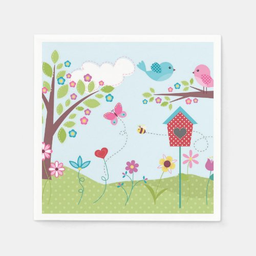 Cute Bird House Napkins