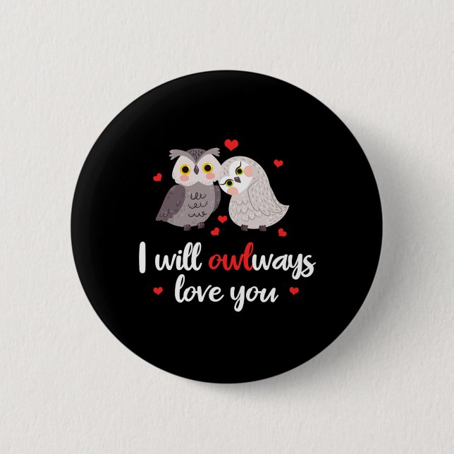Cute Bird Lover Birdkeeper Valentines Day Puns I W Button (Front)