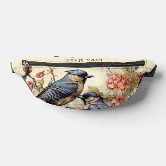 Cute bird lovers add name fanny pack (Lay Down)