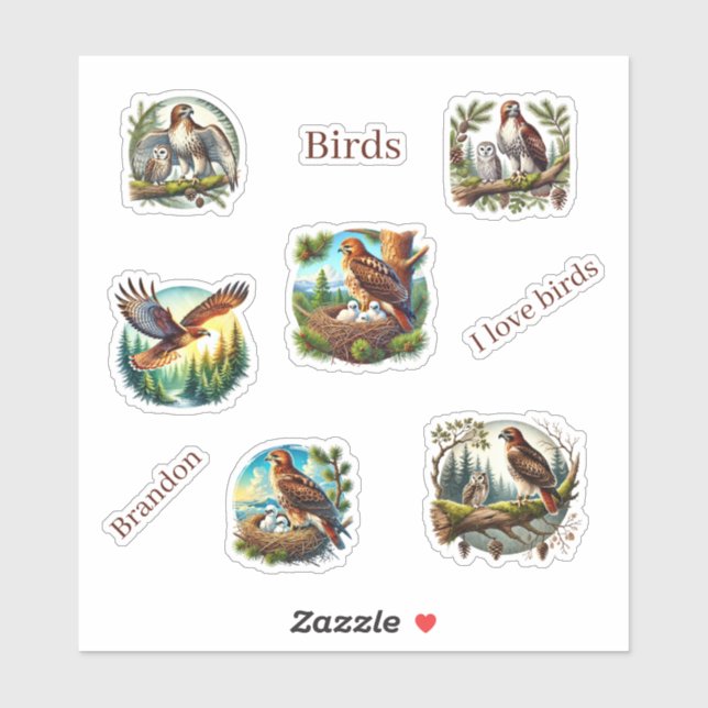 Cute Bird lovers animal Sticker (Sheet)