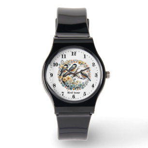 Cute bird lovers customizable watch
