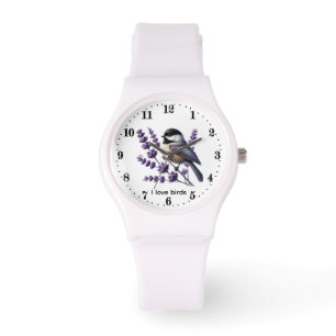 Cute bird lovers customizable watch