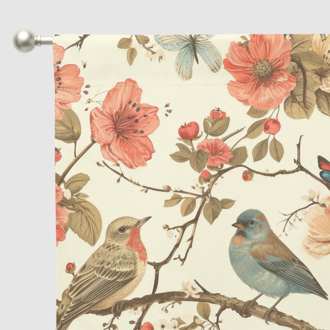 Cute bird lovers tiled pattern  blackout curtains (Pocket)