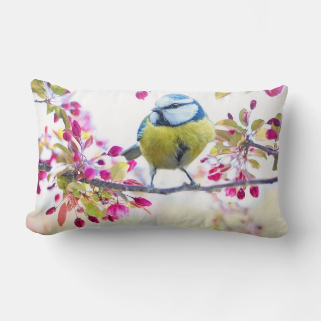 Cute Bird Lumbar Pillow (Front)