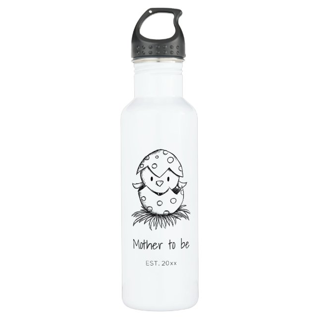 Cute Bird Mother To Be  Stainless Steel Water Bottle (Front)
