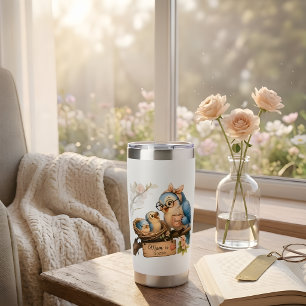 Cute Bird Nest Insulated Tumbler Gift for Mom