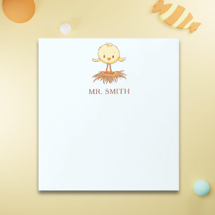 Cute Bird Nesting Bow Tie Personalized Notepad