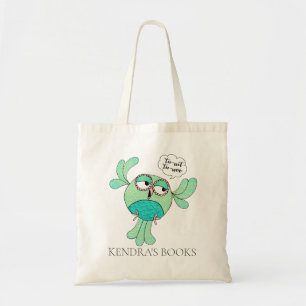 Cute Bird Owl Custom Name Library Book Bag