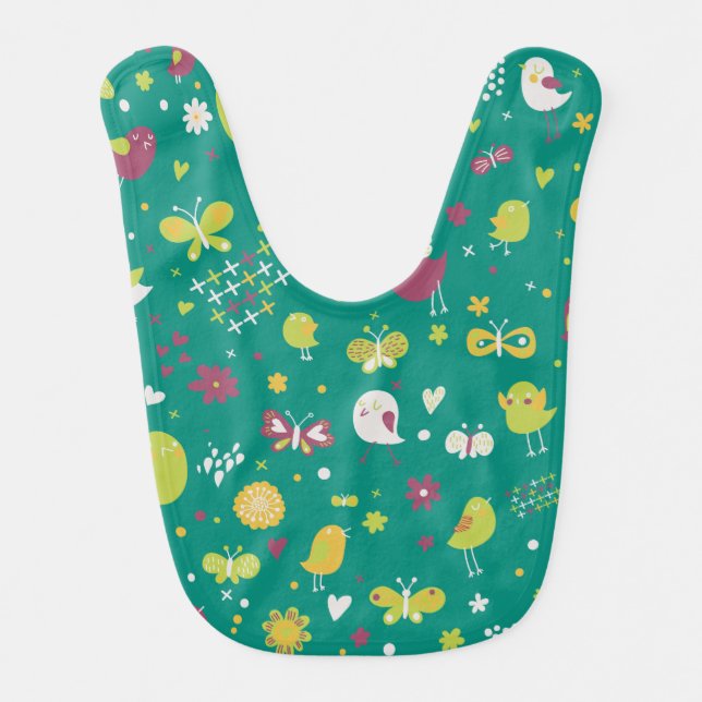 Cute Bird Pattern Three Bib (Front)