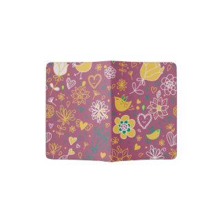 Cute Bird Pattern Two Passport Holder