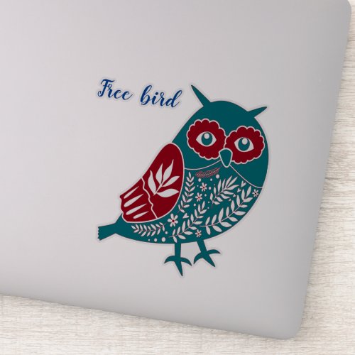 Cute bird - personalised Laptop Sticker
