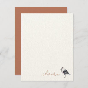 Cute Bird Personalized Note Card